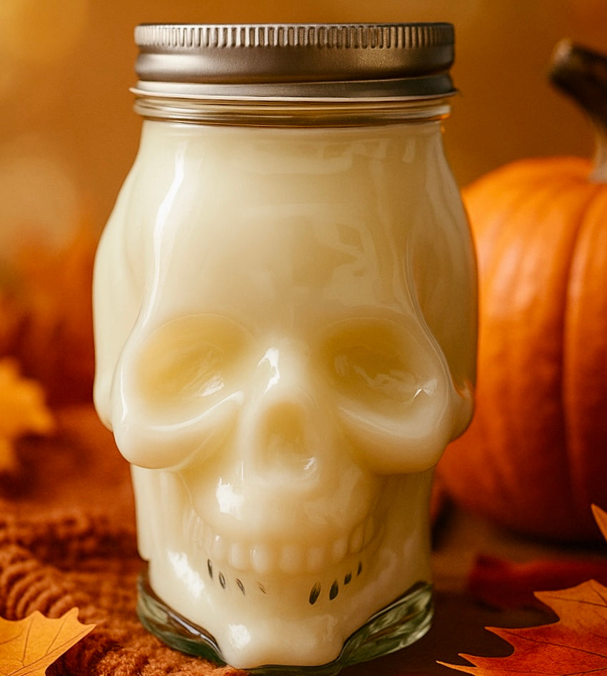 Skull Jar Candle